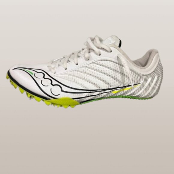 Saucony Kilkenny XC5 Track Spikes Men’s Size [8] White/Green Cross Count - Picture 2 of 5
